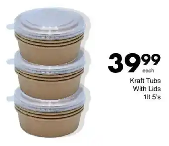 Save Kraft Tubs With Lids offer
