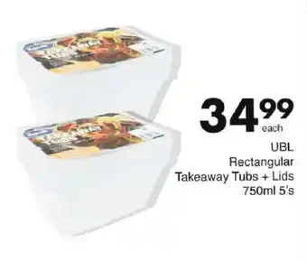 Save UBL Rectangular Takeaway Tubs + Lids offer
