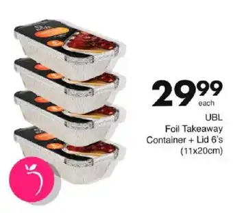 Save UBL Foil Takeaway Container + Lid offer