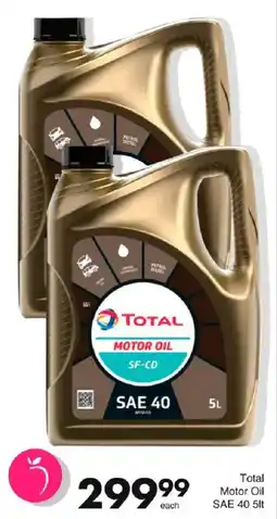 Save Total Motor Oil SAE 40 offer