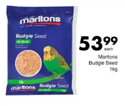 Save Marltons Budgie Seed offer