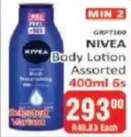 KitKat Cash and Carry Nivea Body Lotion Assorted offer