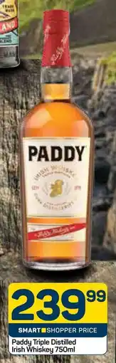 Pick n Pay Paddy Triple Distilled Irish Whiskey offer