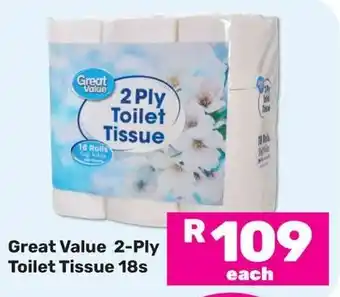 Game Great Value 2-Ply Toilet Tissue offer