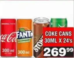 Advance Cash n Carry Coke cans offer