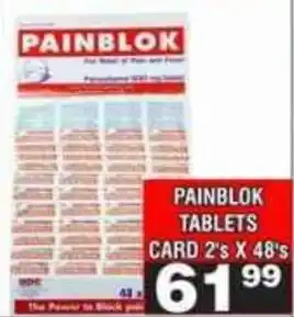 Advance Cash n Carry Painblok tablets card offer