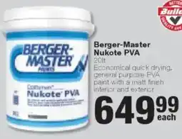 Build It Berger-Master Nukote PVA offer