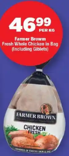 OK Foods Farmer Browm Fresh Whole Chicken in Bag offer