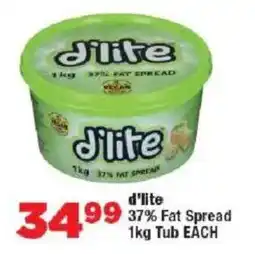 OK Foods D'lite 37% Fat Spread Tub offer