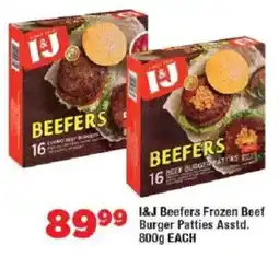 OK Foods I&J Beefers Frozen Beef Burger Patties offer