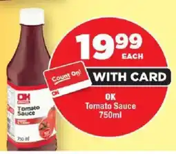 OK Foods OK Tomato Sauce offer