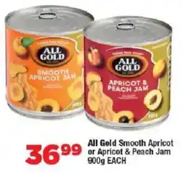 OK Foods All Gold Smooth Apricot or Apricot & Peach Jam offer