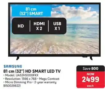 Makro Samsung 81 cm 32" HD Smart LED TV offer