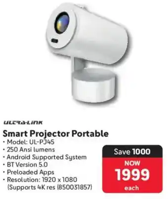 Makro Ultra-link Smart Projector Portable offer