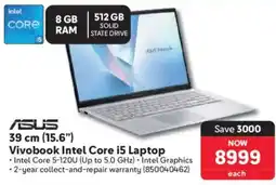 Makro ASUS 39cm 15.6" Vivobook Intel Core i5 Laptop offer