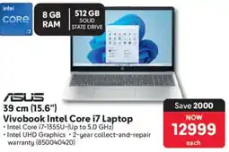 Makro Asus 39cm 15.6" Vivobook Intel Core i7 Laptop offer