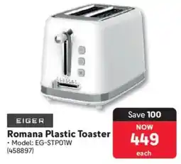 Makro Eiger Romana Plastic Toaster offer