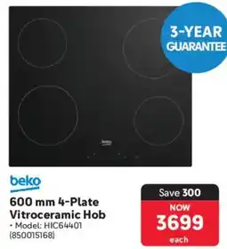 Makro Beko 4-Plate Vitroceramic Hob offer