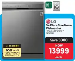 Makro LG 14-Place TrueSteam Dishwasher offer