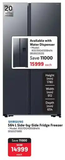 Makro Samsung Side-by-Side Fridge Freezer offer