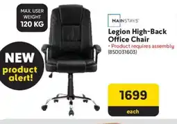 Makro Mainstays Legion High-Back Office Chair offer