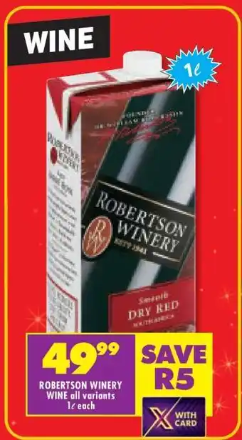 Shoprite ROBERTSON WINERY offer