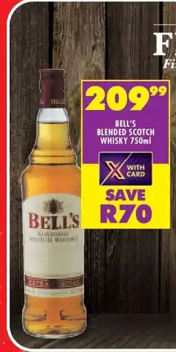 Shoprite BELL'S BLENDED SCOTCH WHISKY 750ml offer