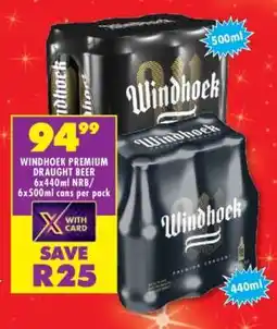 Shoprite WINDHOEK PREMIUM DRAUGHT BEER offer