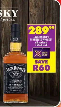 Shoprite Jack Daniel's Tennessee Whiskey offer
