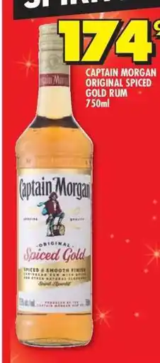 Shoprite CAPTAIN MORGAN ORIGINAL SPICED GOLD RUM 750ml offer
