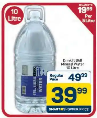 Pick n Pay Hypermarket Drink It Still Mineral Water 10 Litre offer
