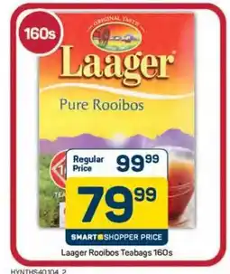 Pick n Pay Hypermarket LAAGER Rooibos Teabags 160s offer