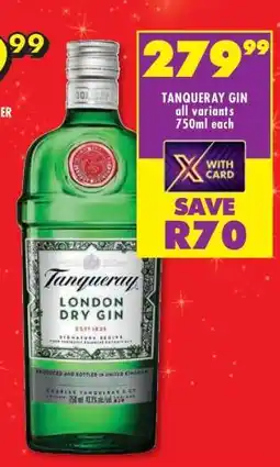 Shoprite Tanqueray Gin offer