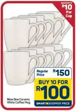 Pick n Pay Hypermarket Nice One Ceramic White Coffee Mug offer