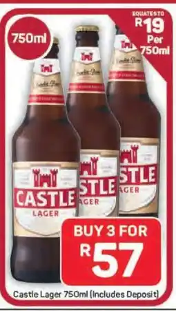 Pick n Pay Hypermarket Castle Lager 750ml offer