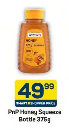 Pick n Pay PnP Honey Squeeze Bottle 375g offer