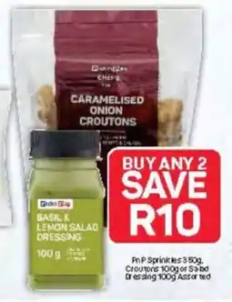 Pick n Pay PnP Sprinkles, Croutons or Salad Dressing Assorted offer