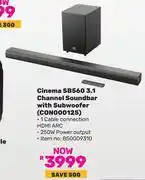 Game JBL Cinema SB560 3.1 Channel Soundbar With Subwoofer CON000125 850009310 offer