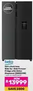 Game Beko 521L Dark Inox Side By Side Freezer Fridge With Water Dispenser GNO532B 850024039 offer