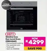Game Defy Slimline Inox Eye Level Oven DBO486E 833308 offer
