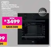 Game Defy Slimline 600 Black Glass Eye Level Oven DBO483E 829808 offer