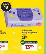 Dis-Chem Johnson's Baby Soap Bar-175g offer