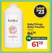 Dis-Chem Baby Things Baby Powder-750g offer