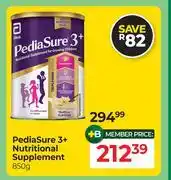 Dis-Chem Pedia Sure 3+ Nutritional Supplement-850g offer