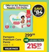 Dis-Chem Pampers Premium Care Pants Sizes 3-6-Per Pack offer