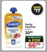 Dis-Chem Purity Pouches-For 4 x 150ml offer