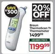 Dis-Chem Braun Thermo Scan 7+ Thermometer offer