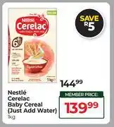 Dis-Chem Nestle Cerelac Baby Cereal (Just Add Water)-1Kg offer