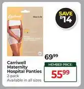 Dis-Chem Carriwell Maternity Hospital Panties 2 Pack offer