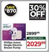 Dis-Chem Philips Avent Single Electric Breast Pump offer